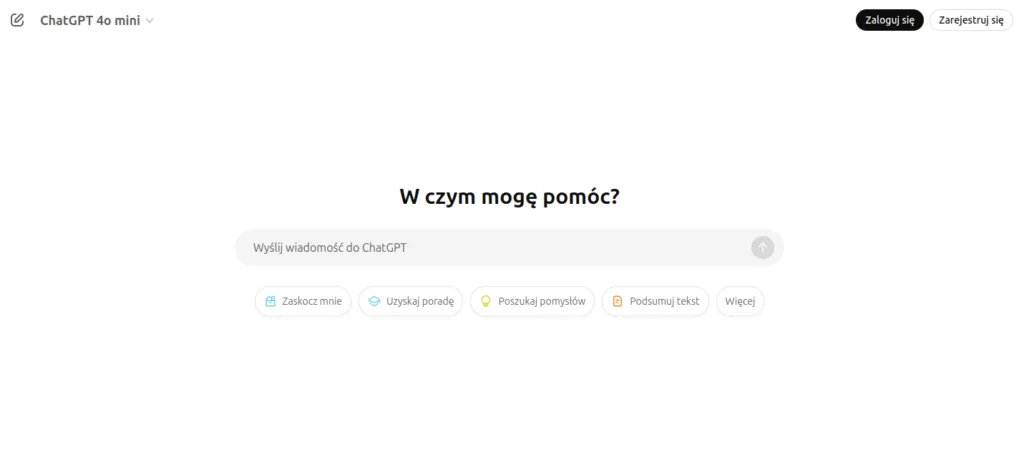 Chat GPT po polsku