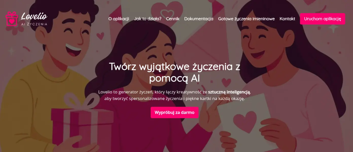 Lovelio – generator życzeń oparty na najnowszym modelu ChatGPT i GPT-Image-1